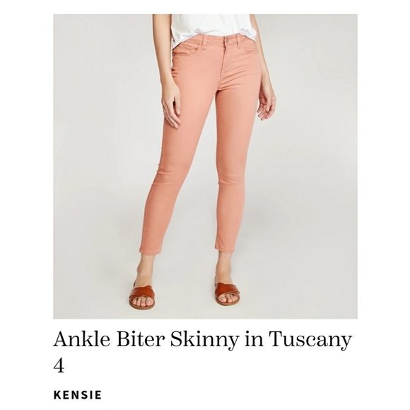 Size 4 Kensie Skinny Tuscany Pink Ankle Jeans - Picture 1 of 7